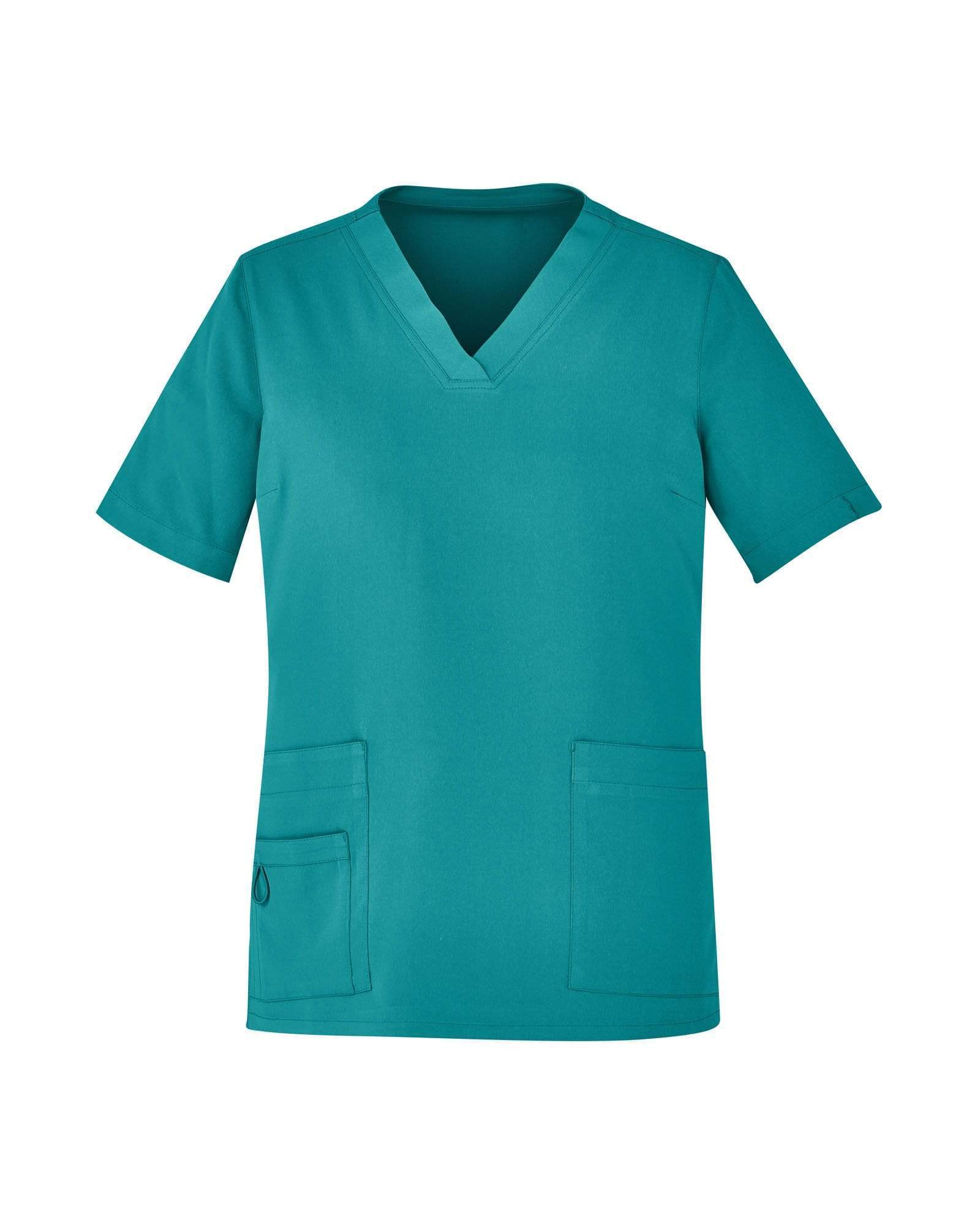 Biz Care Womens Avery Easy Fit V-Neck Medical Scrub Top CST941LS Health & Beauty Biz Care Teal S 